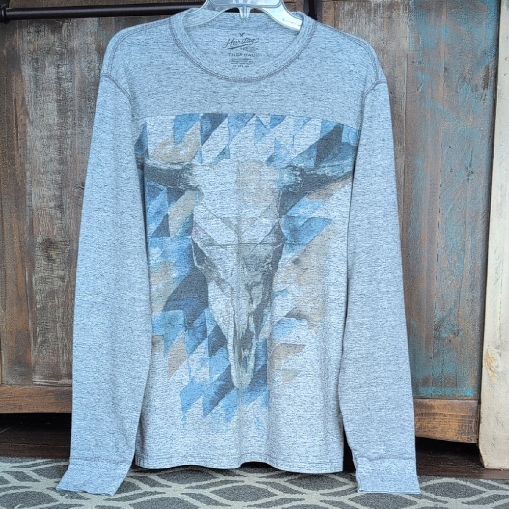 American Eagle Heritage Classic Fit Thermal Shirt Western Cowboy - Men's Large